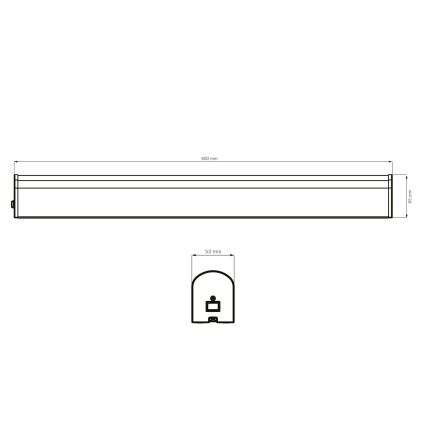 Illuminazione a LED per specchi da bagno ALEX LED/15W/230V 4000K 60 cm IP44 cromo lucido