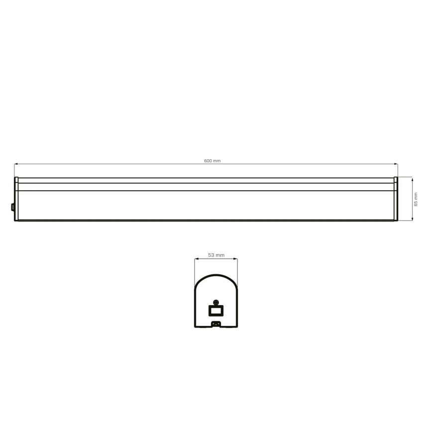 Illuminazione a LED per specchi da bagno ALEX LED/15W/230V 4000K 60 cm IP44 cromo lucido