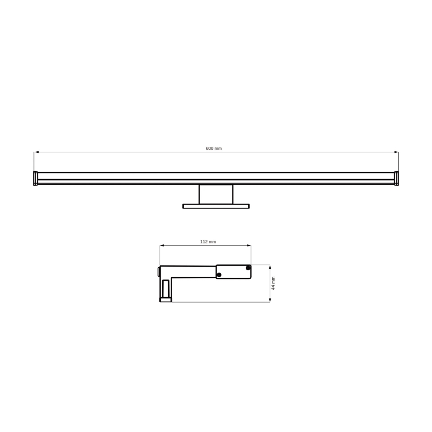 Illuminazione a LED per specchi da bagno ELBA LED/12W/230V 4000K 60 cm IP44 cromo lucido