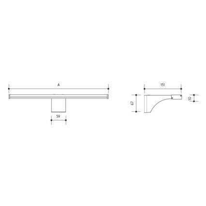 Illuminazione a LED per specchi da bagno ELESAR LED/8W/230V IP44 4000K