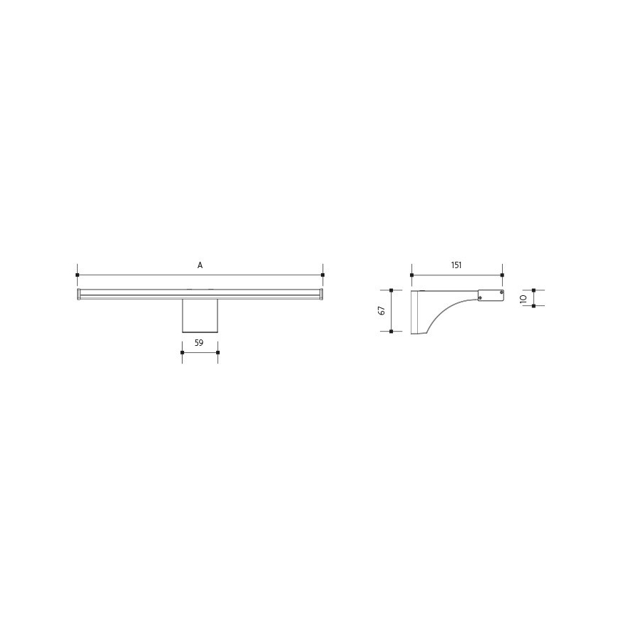 Illuminazione a LED per specchi da bagno ELESAR LED/8W/230V IP44 4000K