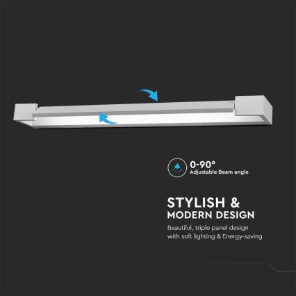 Illuminazione a LED per specchi da bagno LED/16W/230V 3000K IP44 60 cm bianco