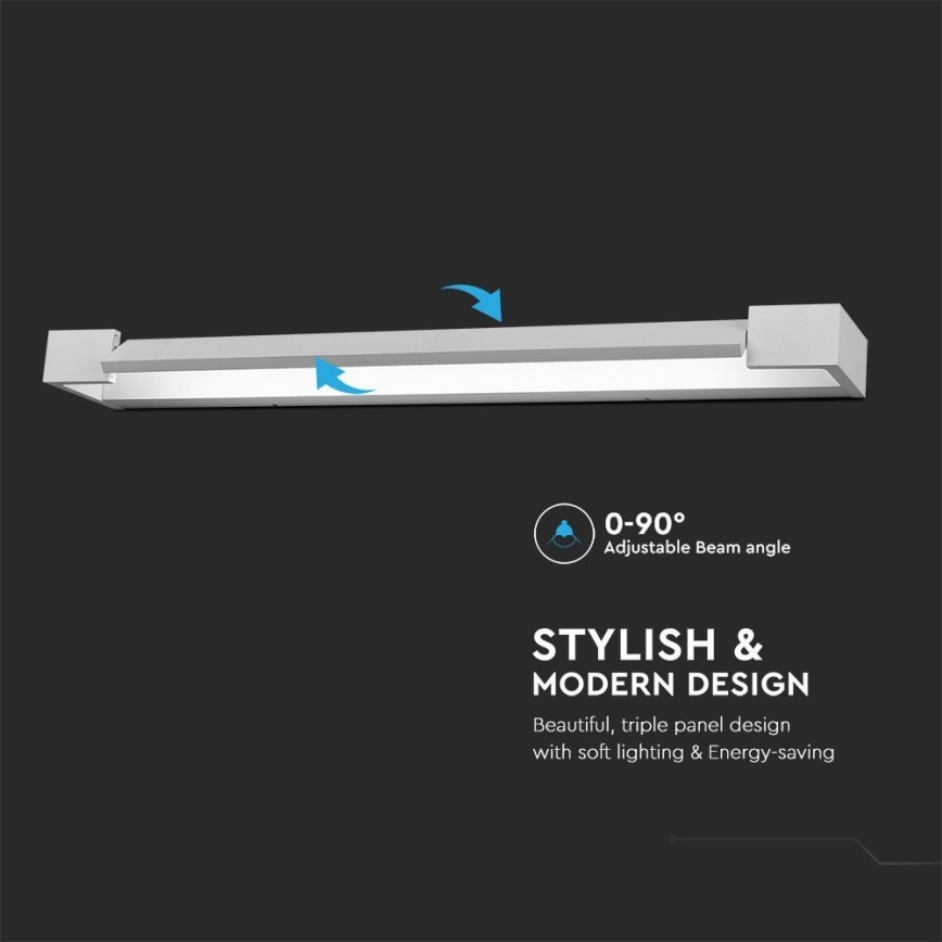 Illuminazione a LED per specchi da bagno LED/16W/230V 3000K IP44 60 cm bianco