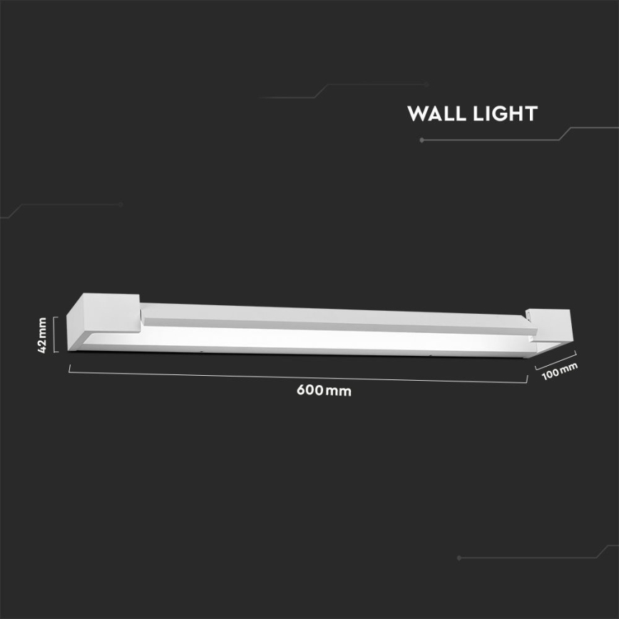 Illuminazione a LED per specchi da bagno LED/16W/230V 3000K IP44 60 cm bianco