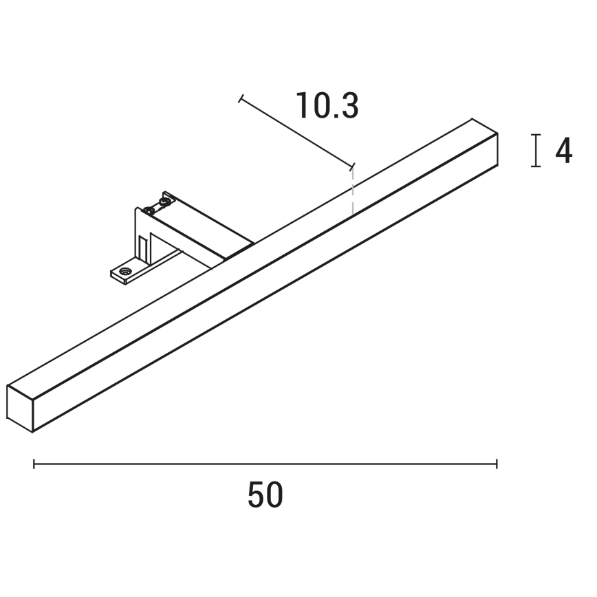 Illuminazione a LED per specchi da bagno LED/7W/230V 4000K 50 cm IP44 cromo lucido