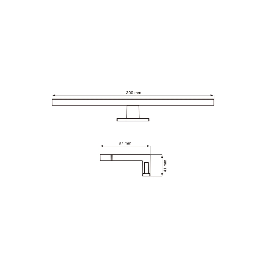 Illuminazione a LED per specchi da bagno MILOS LED/5W/230V 4000K 30 cm IP44 cromo lucido