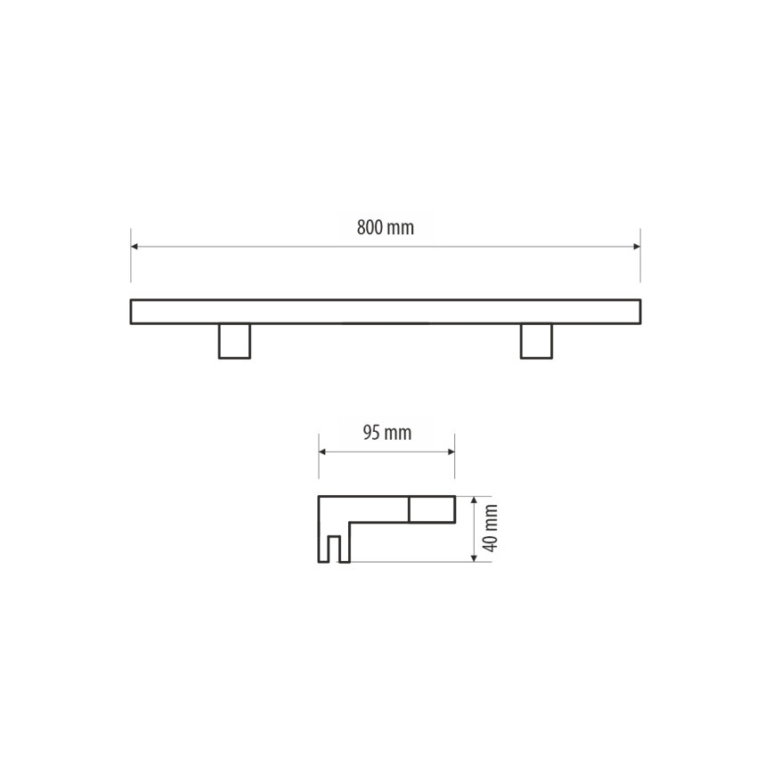 Illuminazione a LED per specchi da bagno MIRROR LED/12W/230V 80 cm IP44 cromo lucido