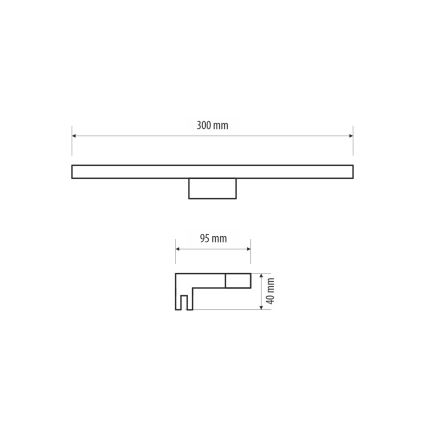 Illuminazione a LED per specchi da bagno MIRROR LED/5W/230V 30 cm IP44 cromo lucido