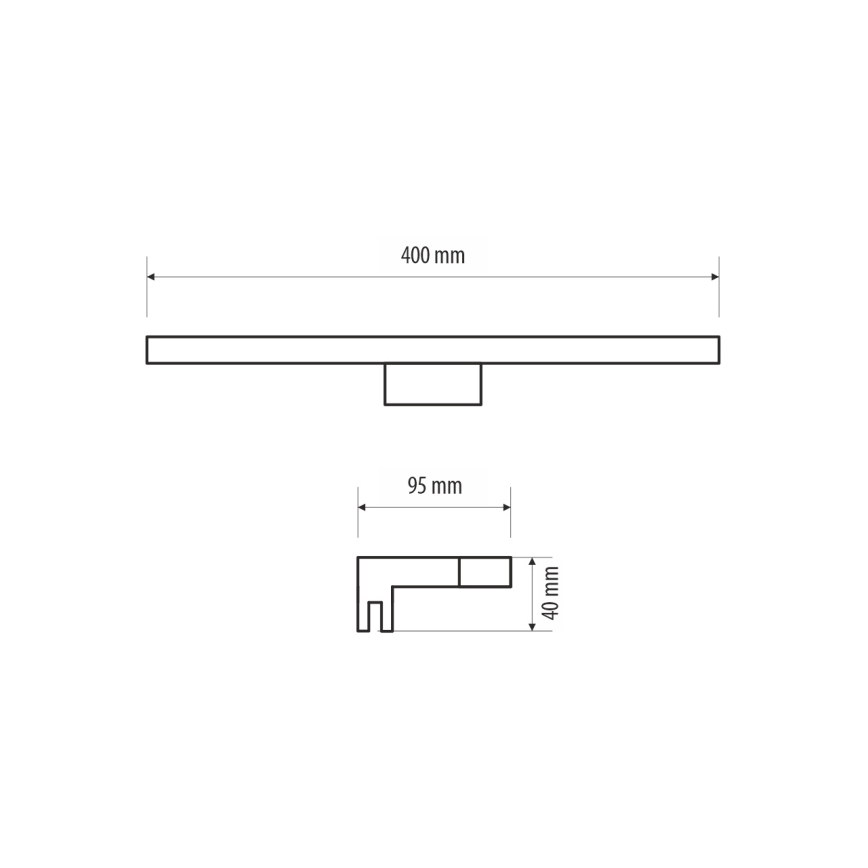 Illuminazione a LED per specchi da bagno MIRROR LED/6W/230V 40 cm IP44 cromo lucido