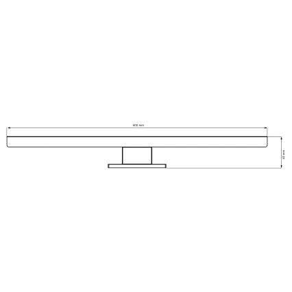 Illuminazione a LED per specchi da bagno SAMOS LED/8W/230V 4000K 40 cm IP44 nero
