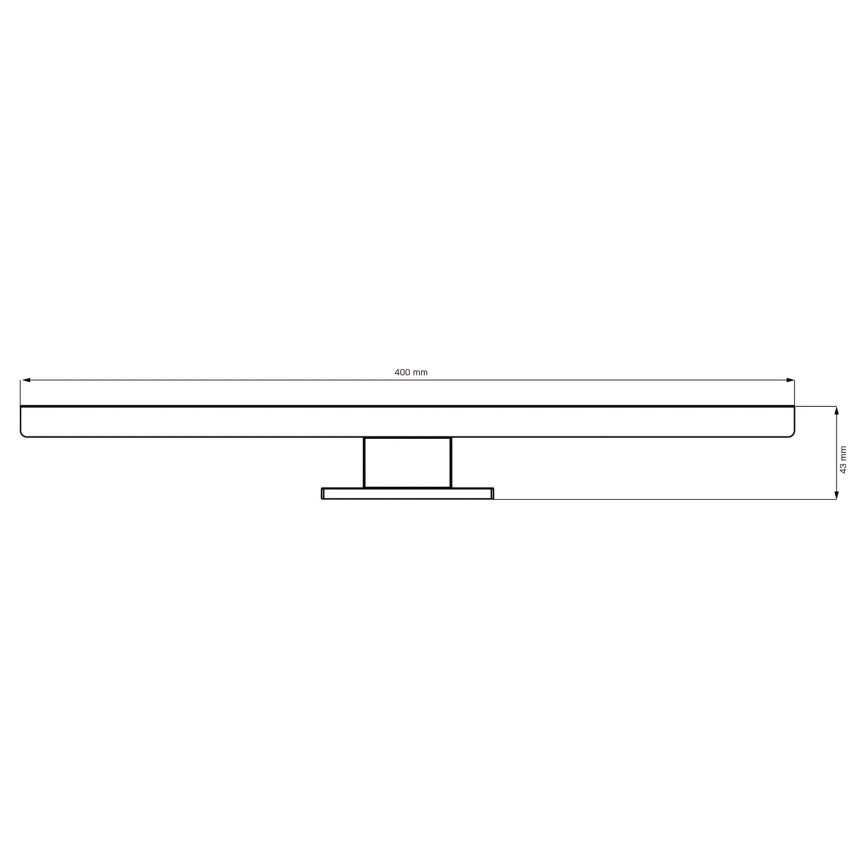 Illuminazione a LED per specchi da bagno SAMOS LED/8W/230V 4000K 40 cm IP44 nero