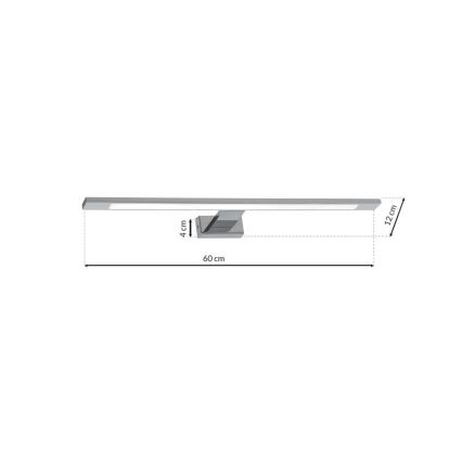 Illuminazione a LED per specchi da bagno SHINE LED/12W/230V IP44 cromo lucido