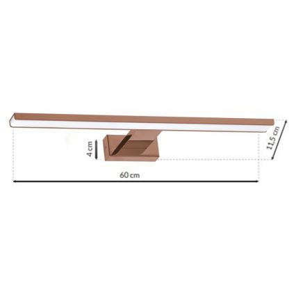 Illuminazione a LED per specchi da bagno SHINE LED/13,8W/230V IP44 Oro rosa