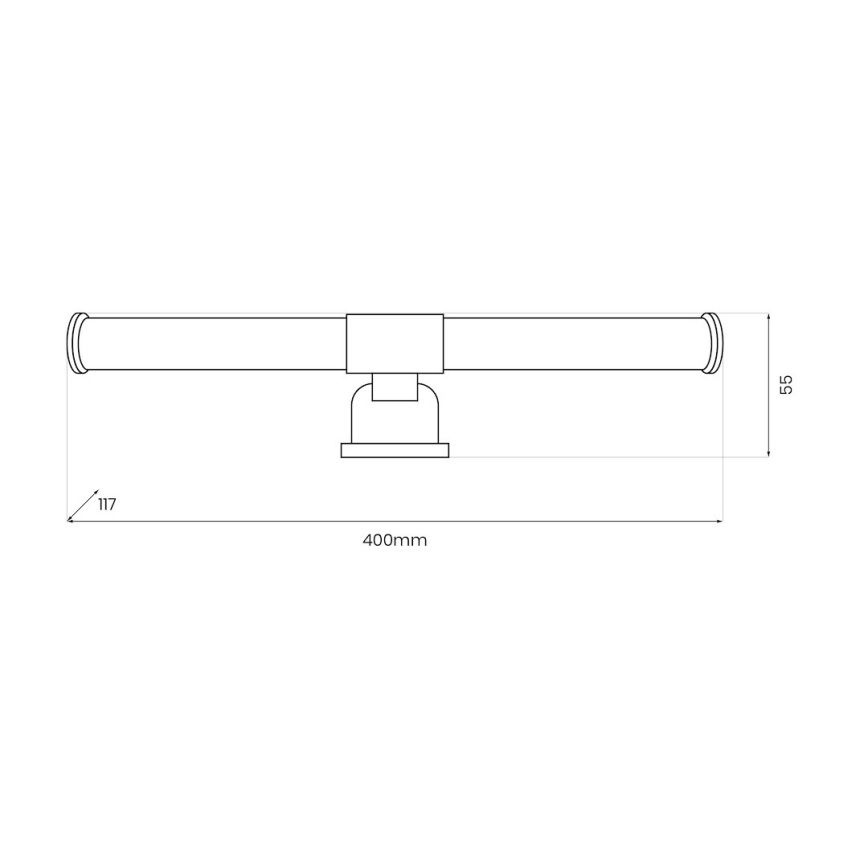 Illuminazione a LED per specchio da bagno 2 in 1 APA LED/6W/230V 40 cm IP44 cromo lucido