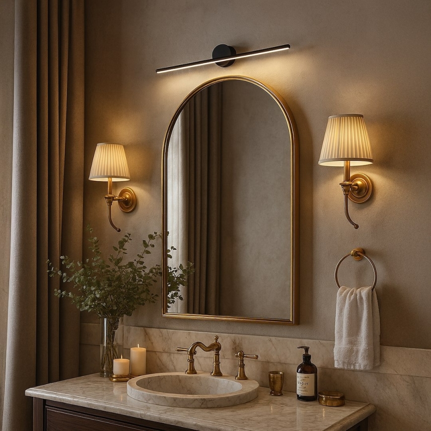 Illuminazione a LED per specchio da bagno ARTIST LED/9W/230V 60 cm IP44 nero