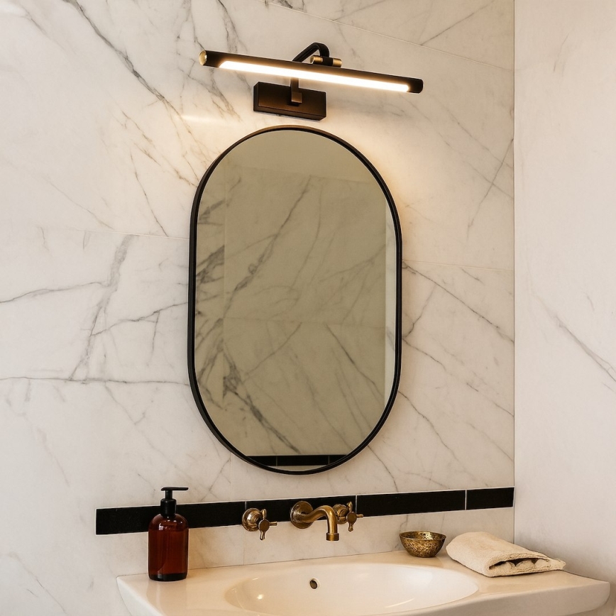 Illuminazione a LED per specchio da bagno VINCI LED/15W/230V 60 cm IP44 nero