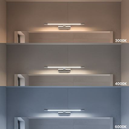 Illuminazione LED per specchio da bagno KLIMT LED/8W/230V 3000/4000/6000K 40 cm IP44 cromo lucido