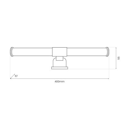 Illuminazione LED per specchio da bagno 2 in 1 APA LED/6W/230V 40 cm IP44 nero