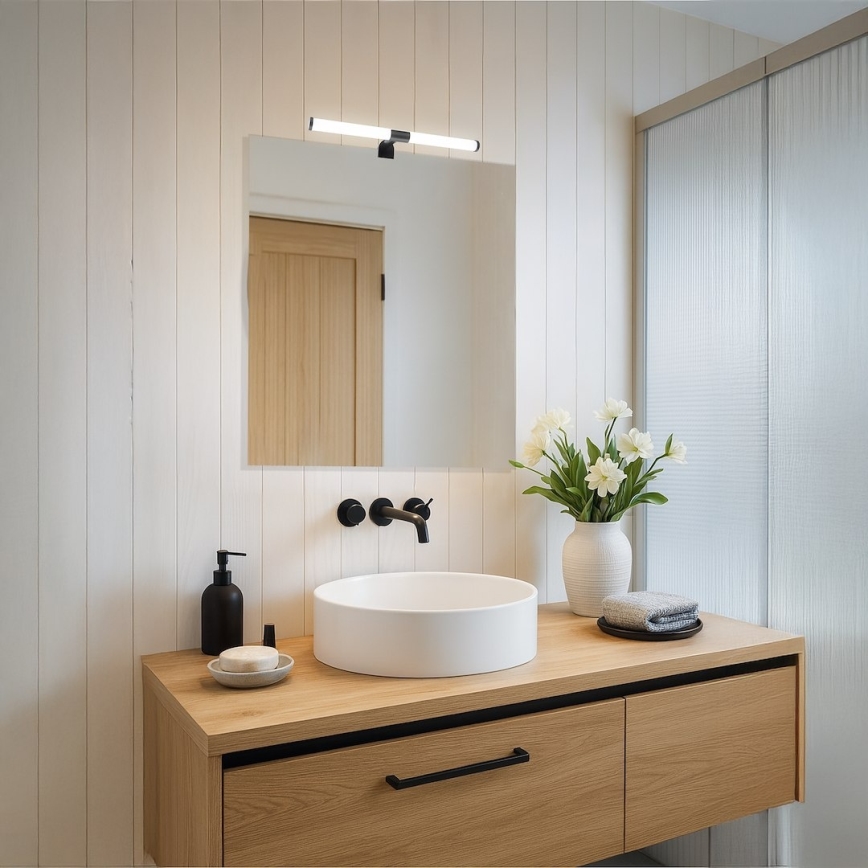 Illuminazione LED per specchio da bagno APA LED/6W/230V 40 cm IP44 nera