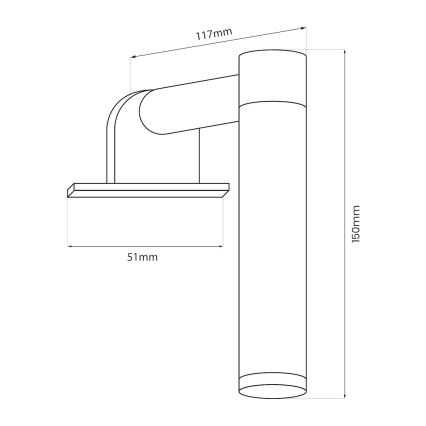 Illuminazione LED per specchio da bagno APA MINI LED/4W/230V IP44 oro