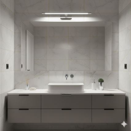 Illuminazione a LED per specchio da bagno KLIMT LED/12W/230V 3000/4000/6000K 60 cm IP44 cromo lucido