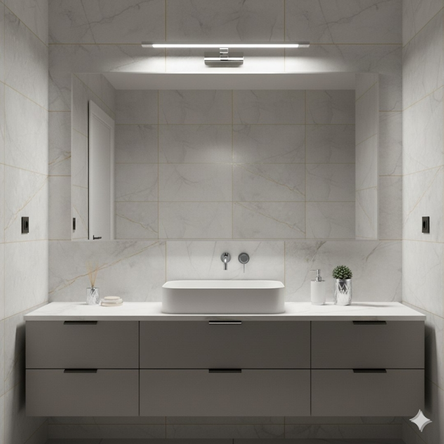 Illuminazione a LED per specchio da bagno KLIMT LED/12W/230V 3000/4000/6000K 60 cm IP44 cromo lucido