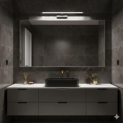Illuminazione LED per specchio da bagno KLIMT LED/12W/230V 3000/4000/6000K 60 cm IP44 nero