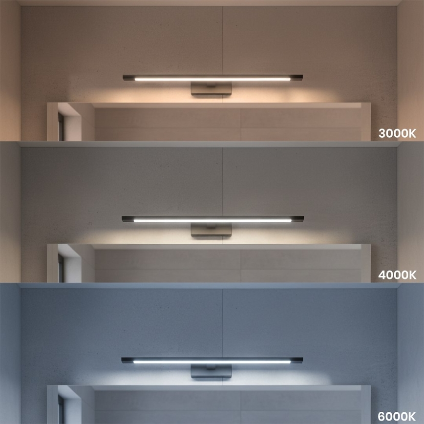 Illuminazione LED per specchio da bagno KLIMT LED/12W/230V 3000/4000/6000K 60 cm IP44 nero