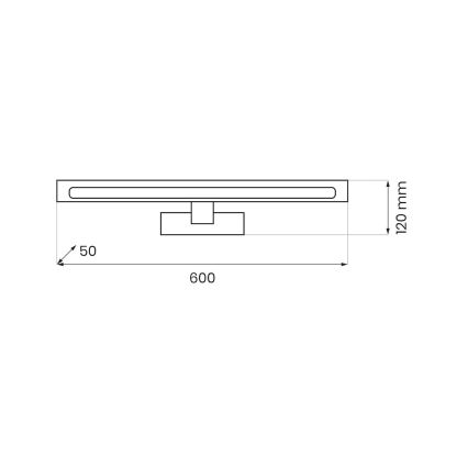 Illuminazione LED per specchio da bagno KLIMT LED/12W/230V 3000/4000/6000K 60 cm IP44 nero