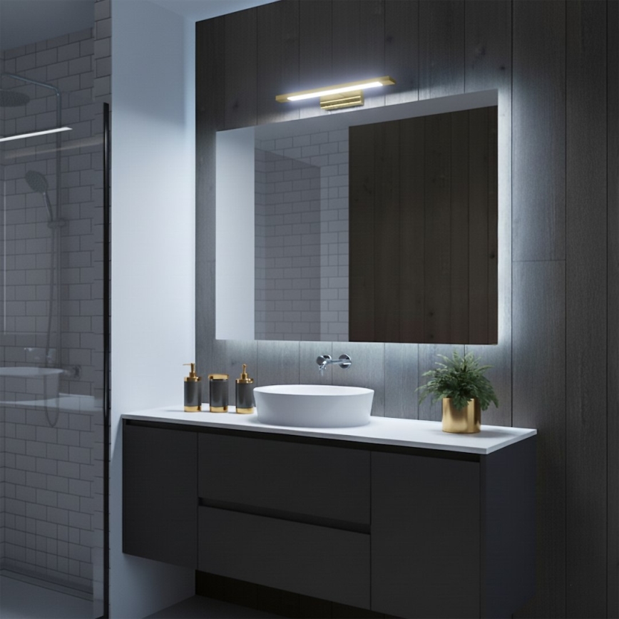 Illuminazione a LED per specchio da bagno KLIMT LED/8W/230V 3000/4000/6000K 40 cm IP44 dorata