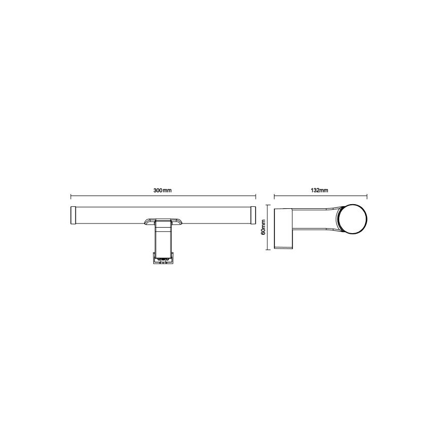 Illuminazione LED per specchio da bagno LED/8W/230V 30 cm IP44 bianco