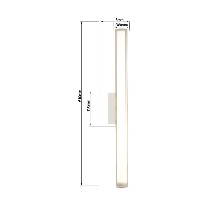 Lampada LED per specchio da bagno LINEA LED/12W/230V 3000/4000/6000K IP44 61 cm bianca