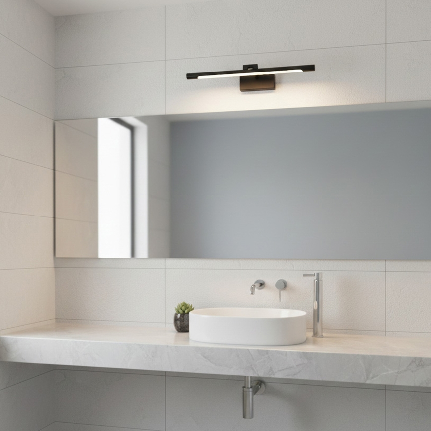 Illuminazione LED per specchio da bagno MIRROR LED/6W/230V 4000K IP44 40 cm nero