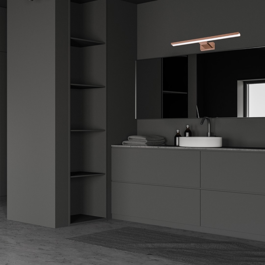 Illuminazione LED per specchio da bagno SHINE, 13,8 W/230 V, 60 cm, IP44, oro rosa