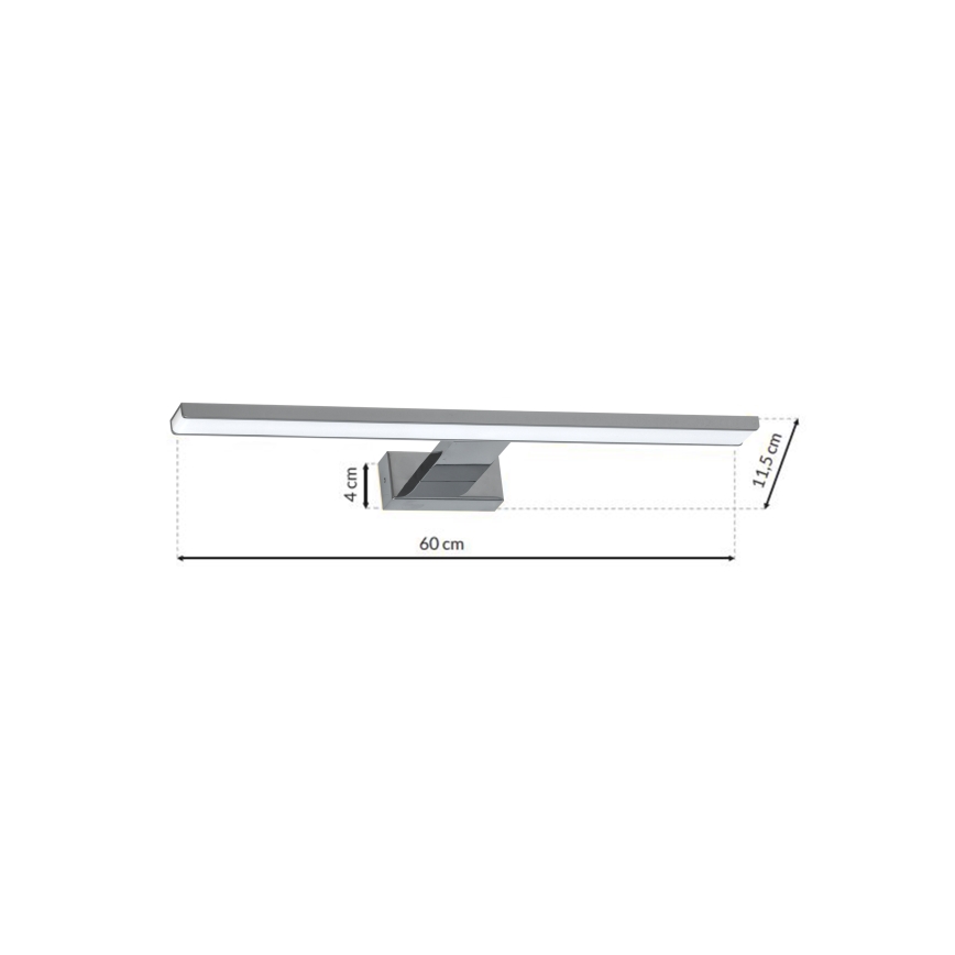 Illuminazione LED per specchio da bagno SHINE LED/13,8W/230V 60 cm IP44 cromo lucido