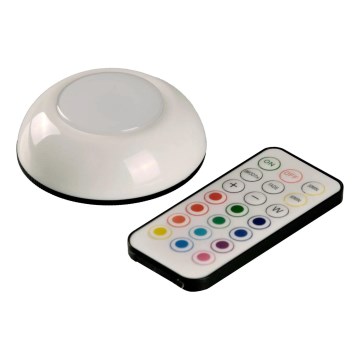 Illuminazione LED RGBW dimmerabile per mobili LED/0,5W/4,5V 3xAAA bianco + telecomando