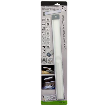 Illuminazione LED ricaricabile per mobili con sensore LED/3,5W/5V USB 800 mAh 4200K 46 cm