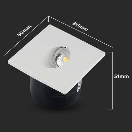 Illuminazione LED scale LED/3W/230V 4000K bianco