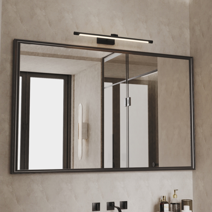 Illuminazione per specchio da bagno MIRROR LED/8W/230V 4000K IP44 60 cm nero