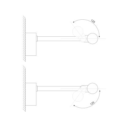 Illuminazione per specchio da bagno MIRROR LED/8W/230V 4000K IP44 60 cm nero