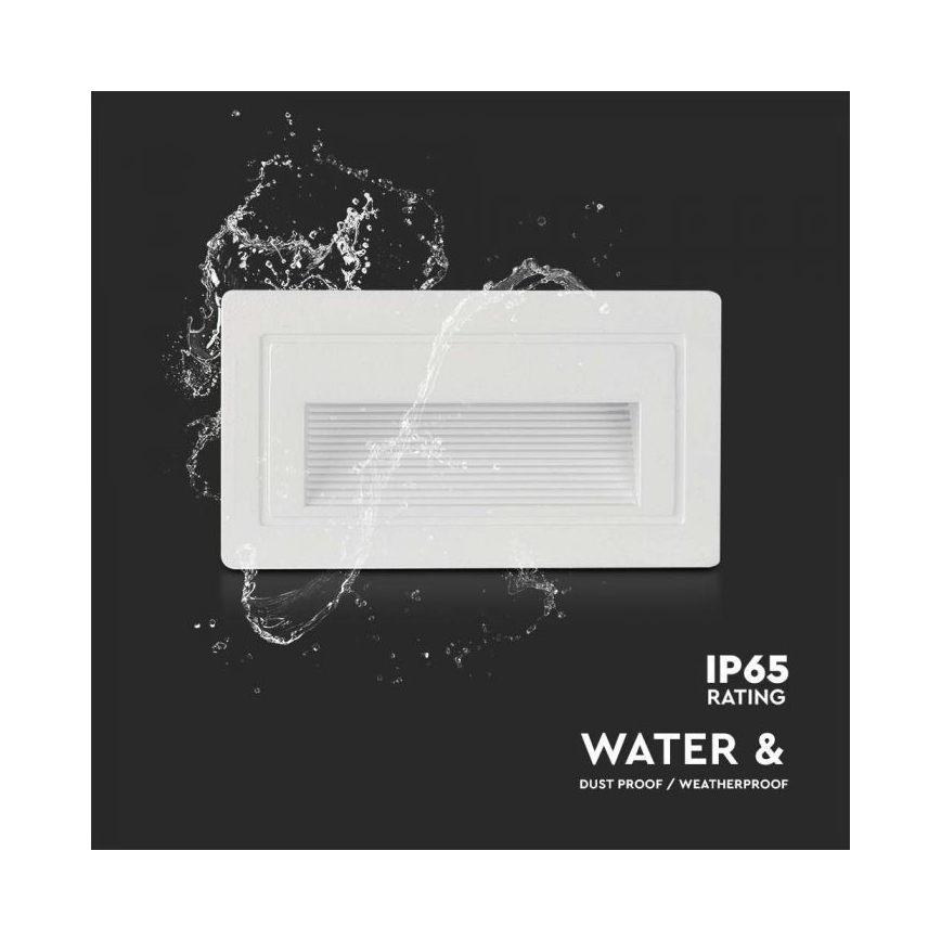 Illuminazione scale LED da esterno LED/3W/230V 3000K IP65 bianco