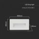 Illuminazione scale LED da esterno LED/3W/230V 3000K IP65 bianco