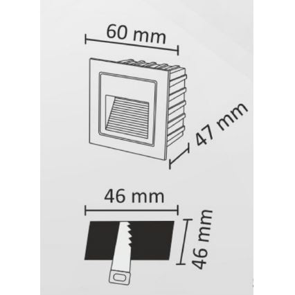 Illuminazione scale LED da esterno Q6 LED/3W/230V IP44