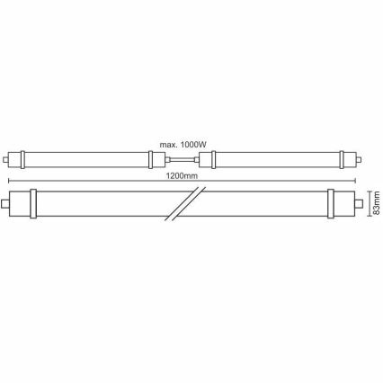 Iluminaizone tecnica a LED con sensore LED/40W/180-265V IP65 4000K