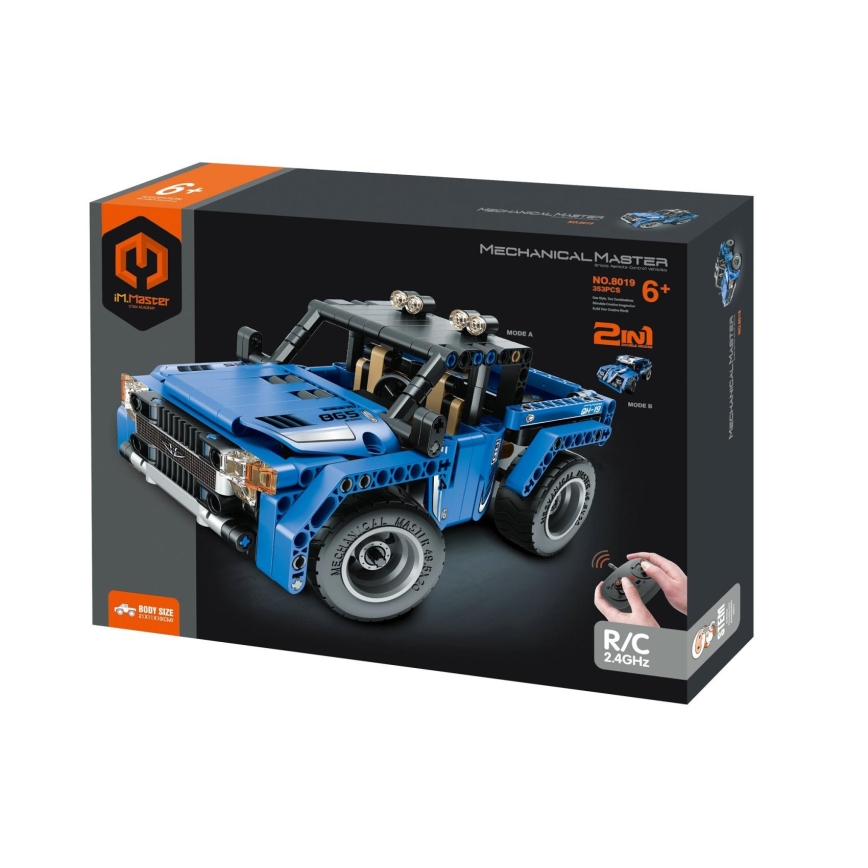 iM.Master - Kit da costruzione 2-in-1: auto fuoristrada, 353 pezzi, alimentazione 3x AA + telecomando
