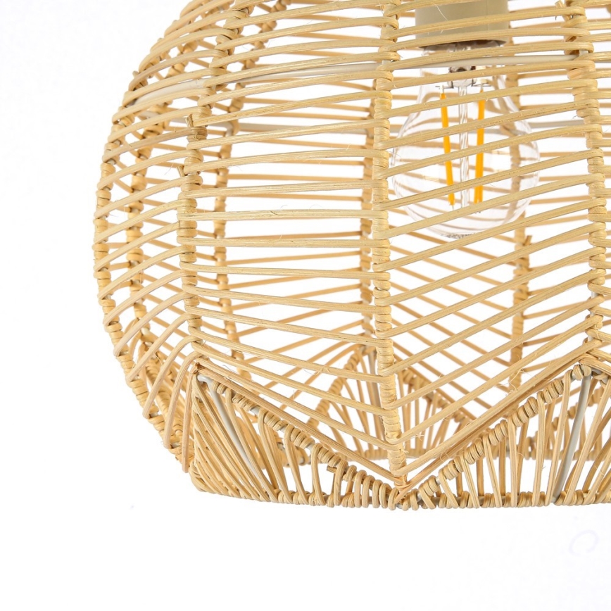 Lampadario a sospensione con filo PELO 1xE27/40W/230V diametro 30 cm rattan