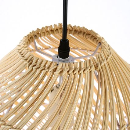 Lampadario a sospensione con filo PELO 1xE27/40W/230V diametro 35 cm rattan