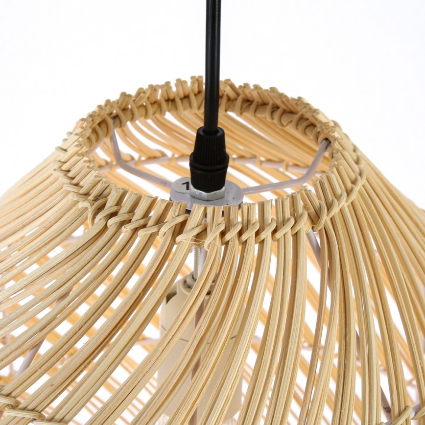 Lampadario a sospensione con filo PELO 1xE27/40W/230V diametro 35 cm rattan
