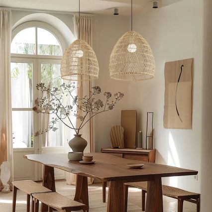 Lampada a sospensione con cavo BOHO DELICADO 1xE27/40W/230V diam. 38 cm