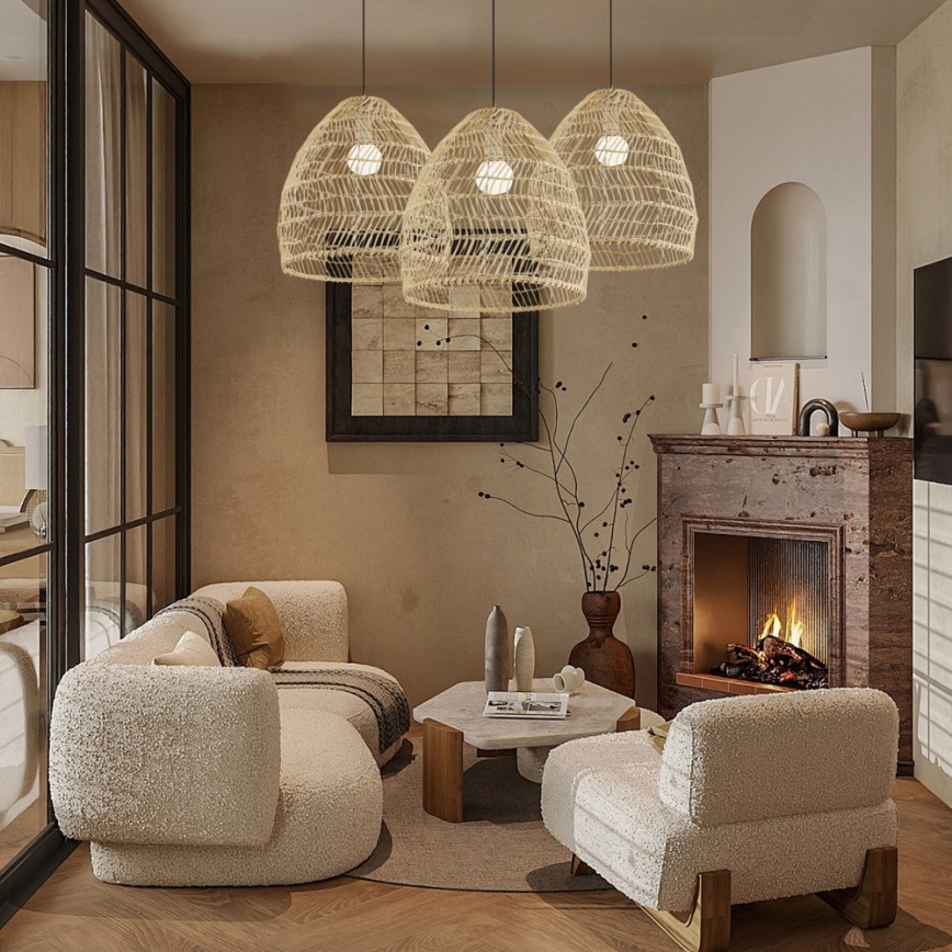 Lampada a sospensione con cavo BOHO DELICADO 1xE27/40W/230V diam. 38 cm